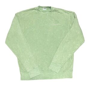 Champion Womens Speckled Green Crewneck Sweatshirt Size Medium